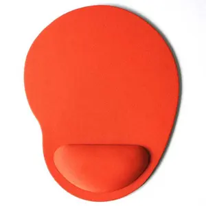 Wholesale Single Color Feet Shape EVA Wrist Rest Mouse Pad Fabric Print Style Stock Model Number Red Computers Travel Promotion