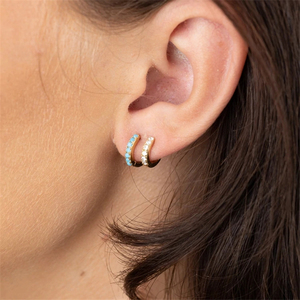 ROXI S925 Argent Sterling Mode Double C Boucle d'Oreille Clip Double Couche en Forme de U - Product Image 2
