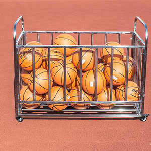 Chariot de <span class=keywords><strong>basket</strong></span>-ball pliable en acier inoxydable Cerceau en métal mobile pour les sports de plein air pour les pratiques de football et de <span class=keywords><strong>basket</strong></span>-ball - Product Image 2
