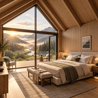 Maisons Modulaires Préfabriquées Détachables de Luxe au Design Moderne en Forme de Triangle, Prix Usine