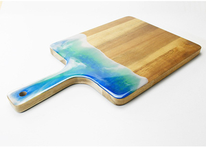 <span class=keywords><strong>Madera</strong></span> de mármol para almacenamiento de pan, tabla de cortar de resina de nogal, <span class=keywords><strong>madera</strong></span> de bambú epoxi, formas oceánicas, venta al por mayor - Product Image 6