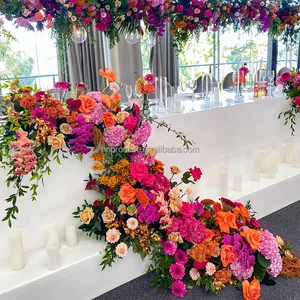 Wedding Promise Artificial Flowers Runner Wedding Flower Row Arrangement Flower Runner For Wedding Decor