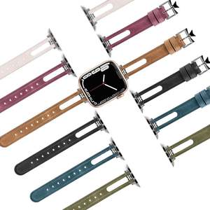 Factory Wholesale Leather Watch <b>Strap</b> for Apple Watch S10 11 46mm 42mm Ultra 49mmm SE 44mm Ladies' <b>Wrist</b> Watch Band - Product Image 1