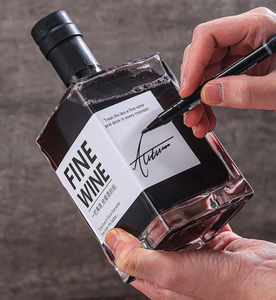 Logo personnalisé ou étiquette avec bouteilles en verre de liqueur de 375ml 500ml 750ml avec couvercle en verre ou en liège pour <span class=keywords><strong>vin</strong></span> whisky vodka brandy gin huile - Product Image 3