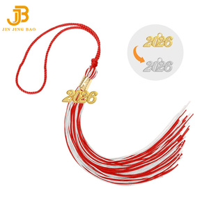 Glands de graduation multicolores de haute qualité en rayonne et polyester pour décorations de chapeaux de <span class=keywords><strong>professeur</strong></span> et uniformes - Product Image 2