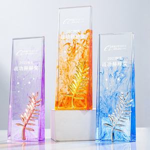 Atacado Creative Business Souvenir <span class=keywords><strong>Crystal</strong></span> Glass Trophy Para Incentivar Presente Lembrança - Product Image 5