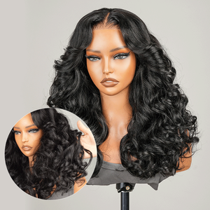 Alipearl High <strong>Volume</strong> Layered <strong>Curls</strong> Body Wave Single Knots Invisible 13x6 HD Lace Front Wig High Definition Skin Melt Human Hair - Product Image 1