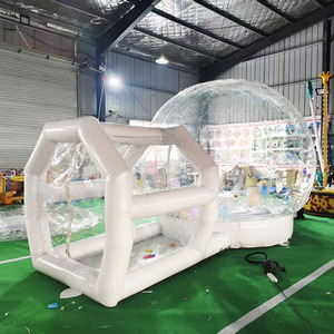 KLQ PVC Maison Bulle Gonflable Écologique Plateforme de Saut Ballons Transparents Dôme Transparent de 3m de Diamètre Tente Matelas Gonflable <span class=keywords><strong>3</strong></span> Personnes - Product Image 1
