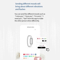 Bracelet d'induction intelligent pour couple, en matériaux mixtes, pour la communication à distance, cadeau interactif pour la Saint-Valentin