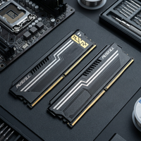 PUSKILL DDR5 1.1V/1.35V RAM de bureau 8 Go 16 Go 4800 MHz 5600 MHz 6000 MHz Noir avec bordure dorée pour PC Gaming