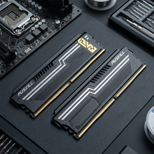 PUSKILL DDR5 1.1V/1.35V แรมเดสก์ท็อป 8GB 16GB 4800MHz 5600MHz 6000MHz สีดำขอบทอง สำหรับเล่นเกมบนพีซี - Product Image 1