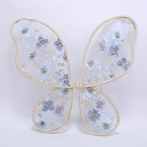 Alas de hada rosa y azul para vestir, alas transparentes brillantes, disfraz de Halloween de hada mariposa, alas de Ángel para niños y niñas - Product Image 3