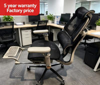 Chaise ergonomique moderne en maille, hauteur réglable, accoudoirs inclinables, pour bureau/ordinateur, confortable pour une longue utilisation assise
