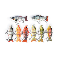 5pcs 8 centimetri 13g 6 segmentato mini bluegill pike lure swimbait esche da pesca tackle box set