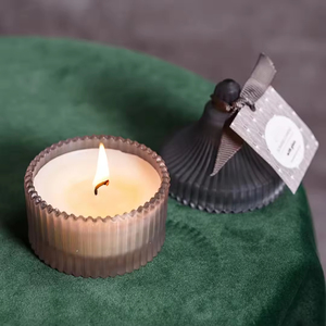 Pots de bougie en cire de soja en verre à double paroi de luxe de haute qualité récipient <span class=keywords><strong>vide</strong></span> avec couvercle pour Noël pour la fabrication de bougies parfumées - Product Image 3