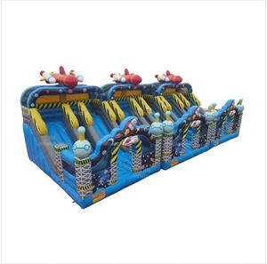 Hot Selling Custom Outdoor Aufblasbare Space Rocket Slide Combo PVC für Kinder partys Trampolin Park Vermietung Großhandel - Product Image 2