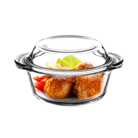 Ensemble de casseroles en verre borosilicate résistant à la chaleur, compatible avec les plaques à induction, fabrication directe d'usine, pot à soupe classique, ustensiles de cuisine