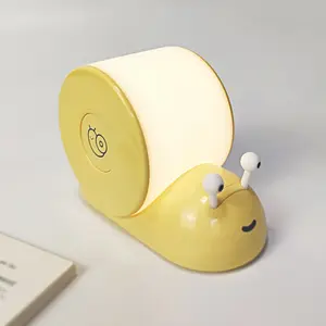 YIZHI lampe de bureau design escargot à gradation progressive dessin animé créatif chambre d'enfant compagnon de couchage veilleuse cadeau d'anniversaire