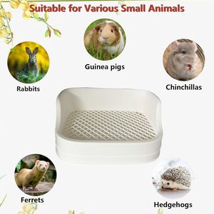 Double couche Lapins Pot Formation Litière Coin Boîte Petits Animaux <span class=keywords><strong>Toilette</strong></span> pour <span class=keywords><strong>Furet</strong></span> Cochon d'Inde Chinchilla - Product Image 5