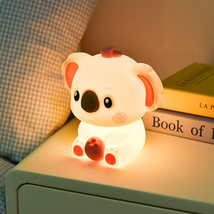 <span class=keywords><strong>Veilleuse</strong></span> <span class=keywords><strong>Koala</strong></span> Mignonne en Silicone LED Rechargeable, Lampe de Chevet pour Bébé, Chambre d'Enfant, Lumière de Sommeil pour Enfants - Product Image 2