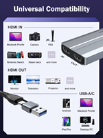 Captura de vídeo 2 en 1 AC06 HDMI desmontable de la Cámara de la captura de vídeo para el hogar 4K 30Hz con bucle de salida
