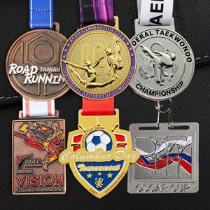 Medallas Personalizadas de Metal, Medallas de Aleación de Zinc Esmaltadas, Premios 2D y 3D, Medallas de Oro para Danza, Carrera, Fútbol y Deportes con Logotipo - Product Image 6