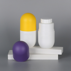 ขวดยาทำจาก HDPE รูปทรงแคปซูลขวดเสริมการพิมพ์สกรีนแบบกำหนดเอง - Product Image 1