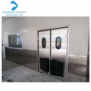 Porte <span class=keywords><strong>de</strong></span> circulation métallique à double action commerciale avec pare-chocs en caoutchouc anti-collision - Product Image 5