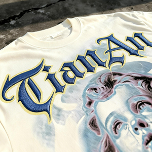 Proveedor de Moda, Personalización Rápida, Camiseta Oversize para Hombre, 240 Gramos, 100% Algodón, Estilo Y2K, Estampado en Seda Ecológica, Corte Cuadrado - Product Image 2