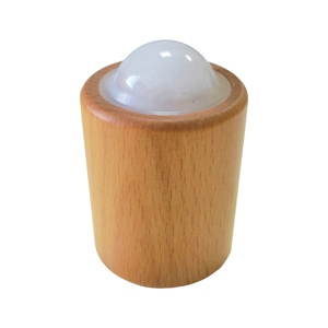Masseur ergonomique cylindrique en bois avec pierre de jade blanc véritable pour le soin du cou et des épaules – Vente en gros personnalisable - Product Image 2