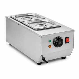 เครื่องละลายช็อกโกแลตแบบสองถาดไฟฟ้าเชิงพาณิชย์ 220V 0.6kW เครื่องอุ่นช็อกโกแลตแบบตั้งโต๊ะสำหรับร้านกาแฟ เบเกอรี่ และร้านขนมหวาน - Product Image 1
