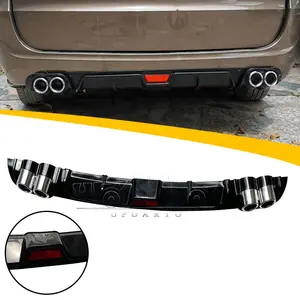 Haosheng Car Kit Factory Hot Sale ABS Carbon Fiber Style 1 Universal Rear Bumper Diffuser Led Spoiler Lower Boot Lip Kit