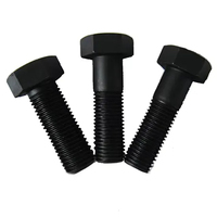 Vis et écrous hexagonaux en acier A2/A4 sur mesure, en acier au carbone haute résistance, finition oxyde noir, M6-M36 DIN933/DIN931, vis en pouces