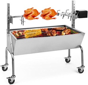 Gril à charbon de bois en acier inoxydable pour agneau, <span class=keywords><strong>poulet</strong></span> et porc, four rotatif pour rôtir l'agneau - Product Image 1