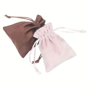 Bolsa de Almacenamiento de Joyas de Terciopelo con Cordón y Logotipo Personalizable Lisi, para Collares, Relojes y Gafas, con Impresión y Estampado - Product Image 4