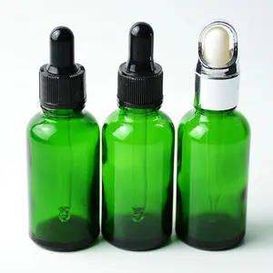 Зеленый янтарный флакон для эфирного масла 10 мл, флакон для духов, прозрачный янтарный флакон со стеклянной капельницей