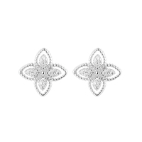 925 Sterling Silber neue Blumen form Ohrring für Frauen
