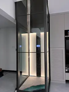 Ascenseur panoramique pour l'extérieur certifié CE ISO 2 3 4 étages 2-5 personnes Ascenseur pour passager Ascenseur domestique sans arbre