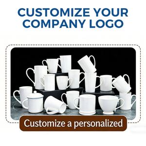 Tasses en céramique blanches en gros, avec revêtement émaillé coloré, impression par sublimation, logo personnalisé, cadeau promotionnel pour entreprise, souvenir, maison, bureau - Product Image 3