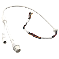 Venta al por mayor personalizado 10 pines 28AWG PVC aislado chaqueta de aluminio IP67 impermeable DC RJ45 conector CCTV Cámara IP arnés de cableado blanco
