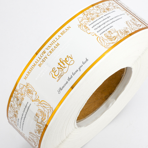 Etiquetas Personalizadas para Frascos <span class=keywords><strong>de</strong></span> Crema Corporal, Impresión en Rollo, Resistentes al <span class=keywords><strong>Agua</strong></span>, con Lámina Dorada Bopp, para Empaquetado <span class=keywords><strong>de</strong></span> Marcas <span class=keywords><strong>de</strong></span> Cosméticos y Cuidado <span class=keywords><strong>de</strong></span> la Piel - Product Image 5