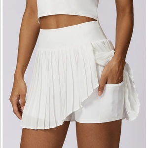 Custom Women's Golf Mini Shorts Mobile Phone Pocket High Waist Pleated Breathable Polyester/Nylon Tennis Sport Casual Shorts - Product Image 5