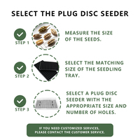 Kit de semoir manuel en acrylique personnalisé pour diverses graines de plantes, outil de semis avec plaque de pression - Conception carrée écologique