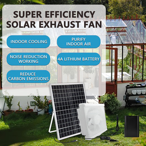 แผงโซลาร์เซลล์พร้อมพัดลม 20W 12V พัดลมระบายอากาศแบบแกนสำหรับเรือนกระจก ห้องใต้หลังคา โรงเรือนเลี้ยงไก่ บ้านสุนัข - Product Image 4