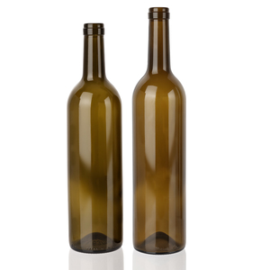Bouteille de <span class=keywords><strong>vin</strong></span> personnalisée durable avec bouchon, spiritueux, brandy, tequila, transparente, vert foncé, 500 ml, 750 ml, 1 L, Bourgogne, <span class=keywords><strong>Bordeaux</strong></span> - Product Image 2
