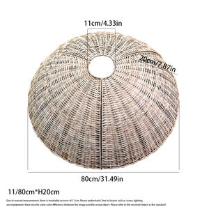 2025 Natural Farmhouse Christmas Tree Collar Decorations Woven Wicker Tree Base <b>Cover</b> Skirt for 2. Tree - Product Image 2