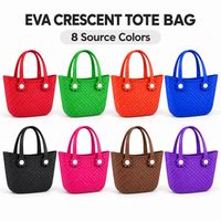 Sac de plage EVA lavable pour les vacances, panier de plage imperméable, sac à main de voyage grande capacité, fourre-tout d'été tendance pour femme