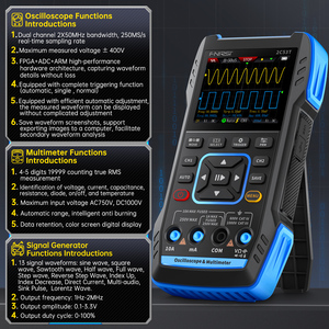 FNIRSI 2C53T ออสซิลโลสโคปดิจิตอลรุ่นอัปเกรด มัลติมิเตอร์ เครื่องกำเนิดสัญญาณ 3in1 แบนด์วิดท์ 50MHz 250MS 2 ช่องสัญญาณ 20000 ค่าการนับ 2C53T Os - Product Image 3