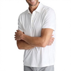 Chemises pour hommes à manches longues, coupe ajustée, col zippé, tricotées, respirantes, 180g, couleur unie, service OEM, haute qualité, style décontracté - Product Image 1