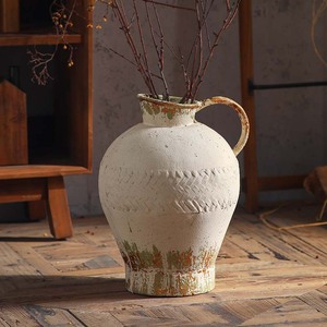 แจกันดินเผาสไตล์วินเทจ ขนาด 8-16 นิ้ว แจกันตั้งโต๊ะทำมือ สำหรับตกแต่งห้องนั่งเล่นสไตล์เซน - Product Image 3